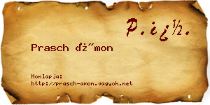 Prasch Ámon névjegykártya